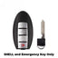 2013-2019 (AFTERMARKET) Smart Key Shell for Infiniti Q50 - JX - Q60 | PN: 7812D-S180014