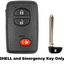 2008-2017 (AFTERMARKET) Smart Key Shell for Toyota Prius - Venza | PN: 1151A-14AAB | HYQ14AAB