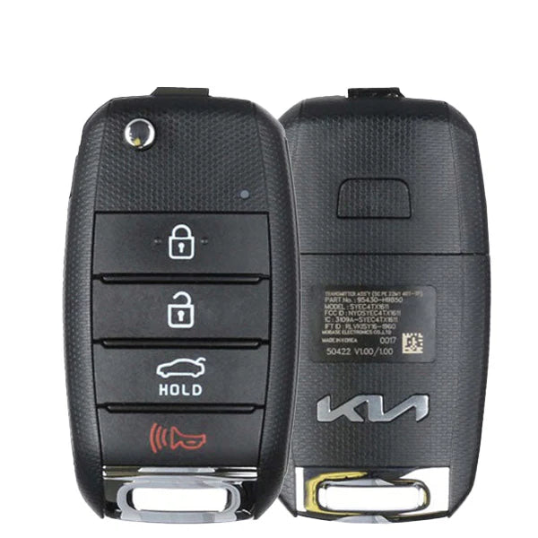 2022-2023 Kia Rio / 4-Button Flip Key / PN: 95430-H9850 / NYOSYEC4TX1611 (OEM Refurb) Hover Image
