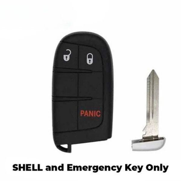 2011-2019 (AFTERMARKET) Smart Key Shell for Dodge Chrysler Jeep Charger | PN: 68066349AC, 68250335AB, 6MP33DX9AA, 735657526, 735657572 Hover Image