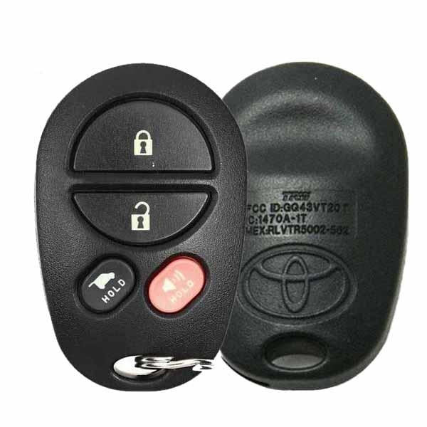 2008-2017 Toyota Highlander Sequoia / 4-Button Keyless Entry Remote / PN: 89742-0C041 / GQ43VT20T (OEM Refurb) Hover Image