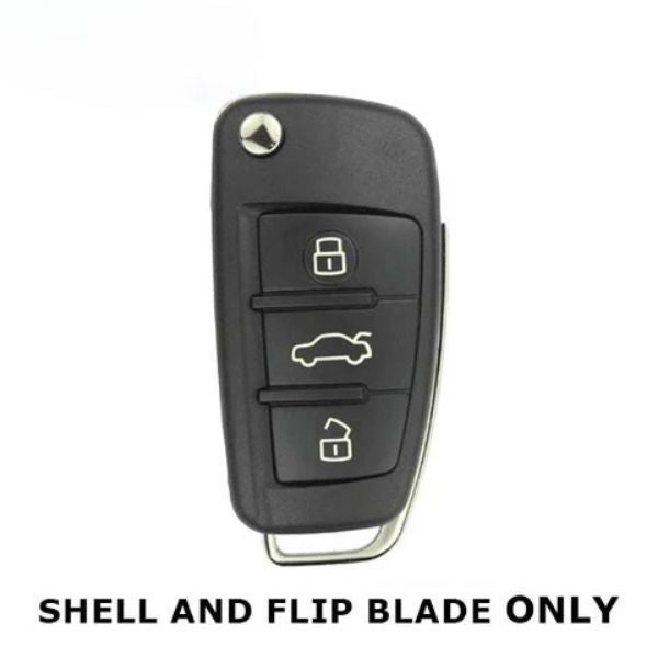 2006-2015 (AFTERMARKET) Flip Key Shell for Audi A3/S3 - A5 | IYZ-3314 Hover Image