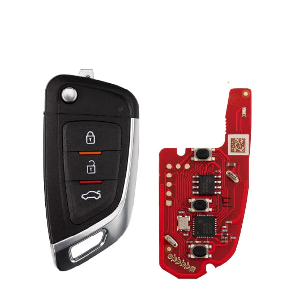 Xhorse - Knife Style - XKKF05EN - 3-Button Universal Remote Flip Key for VVDI Key Tool (Wired) (New Version of XKKF02EN)