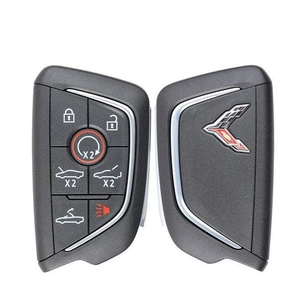 2020-2024 Chevrolet Corvette C8 / 7-Button Smart Key / PN: 13538852 / YG0G20TB1 (Chrome Logo) (OEM) Hover Image