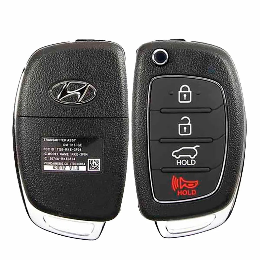 2013-2016 (OEM Refurb) Remote Flip Key for Hyundai Santa Fe | PN: 95430-4Z100 / TQ8RKE3F04