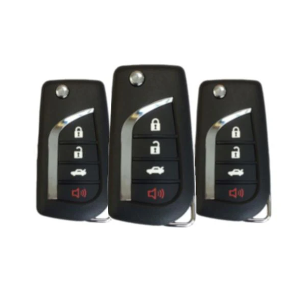 3 x 2006 - 2012 Toyota / 4-Button Flip Key NEW STYLE / HYQ12BBY (67 Chip) (Bundle of 3)