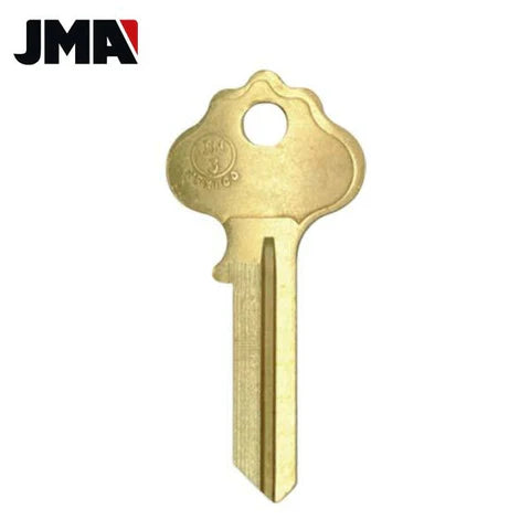 (JMA) ILC-4DE Ilco IN3 / IN36 5-Wafer Cabinet Key – Brass Hover Image