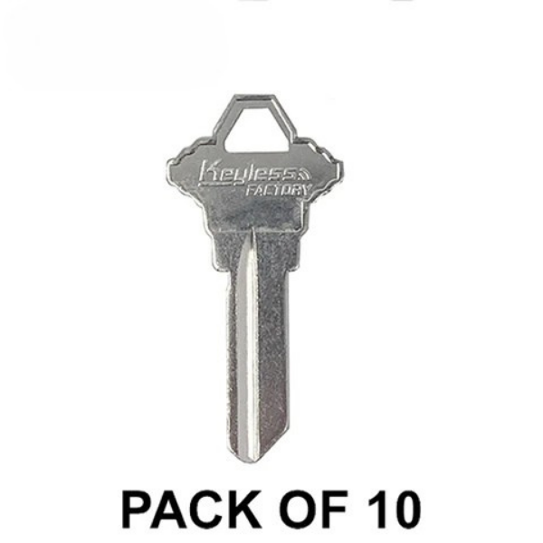 (AFTERMARKET) SC1-N Nickel Finish Schlage Key Blanks - Pack 10