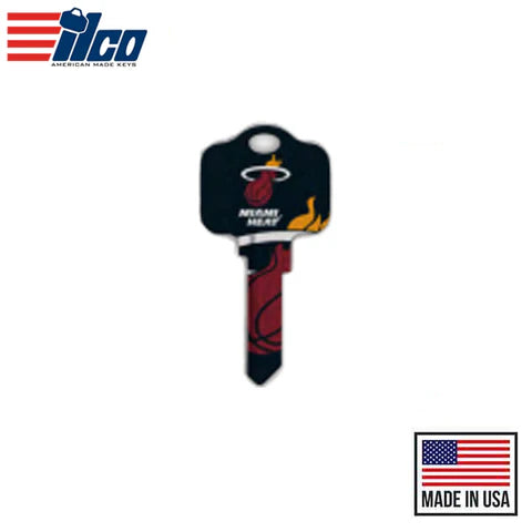 (ILCO) NBA TeamKeys Miami Heat SC1 Ilco Key Pack x5