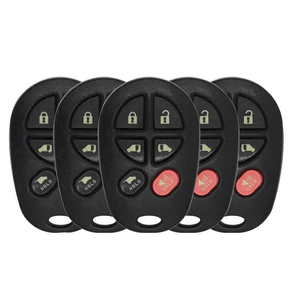 2004-2018 (AFTERMARKET) Remote Keyless Entry for Toyota Sienna | PN: 89742-AE051 | 6 Button - Pack x5