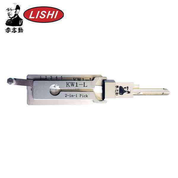 ORIGINAL LISHI - KW1-L | 5-Pin Kwikset Keyway Tool 2-in-1 Pick & Decoder | Left Hand and Reverse | AG Hover Image