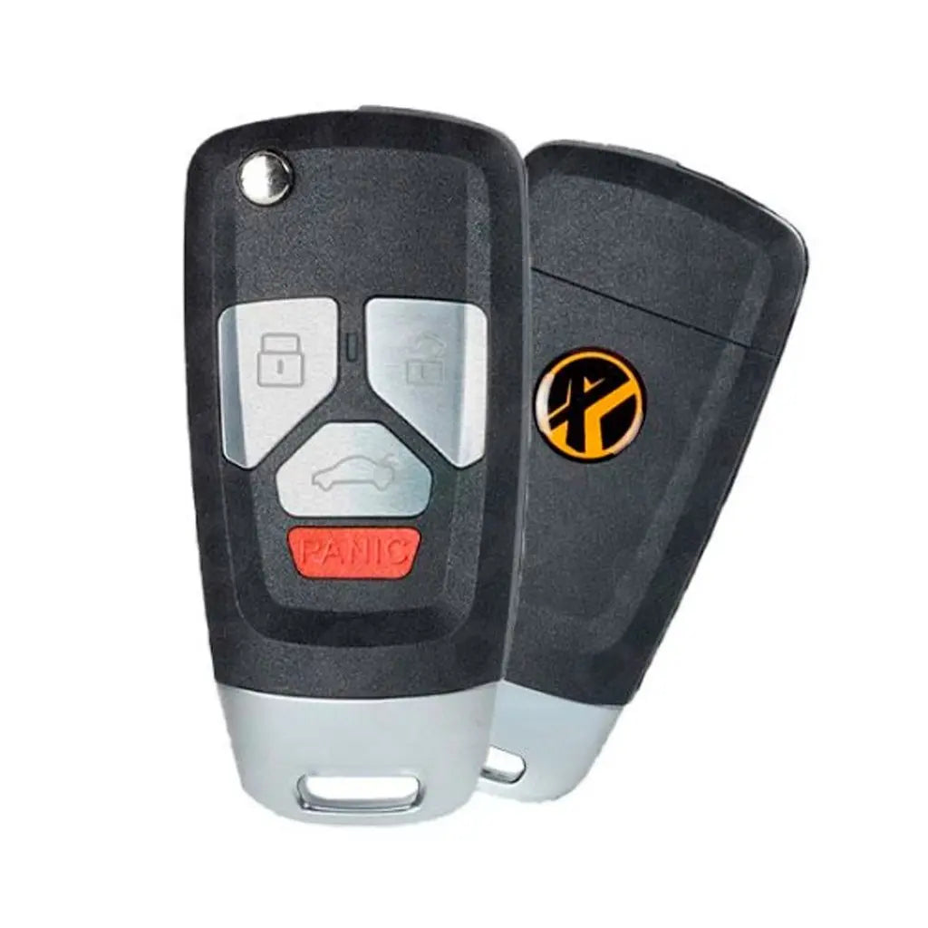 Xhorse Audi Style / 4 Button Universal Remote Flip Key / VVDI Key Tool (Wireless) / Universal Remote