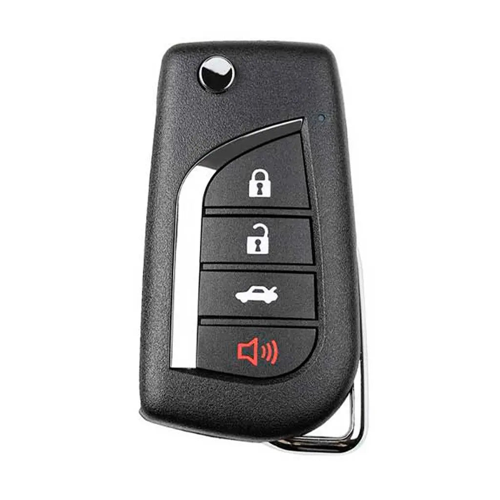 Xhorse - XKTO10EN - Toyota Style - 4 Button Universal Remote Flip Key for VVDI Key Tools