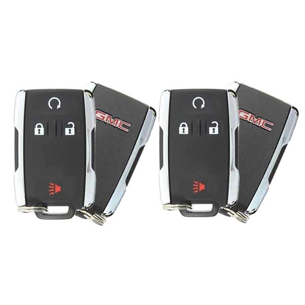 2 x 2014-2022 GMC Sierra Canyon / 4-Button Keyless Entry Remote / PN: 13580082 / M3N32337100 (OEM Refurb) (Bundle of 2)