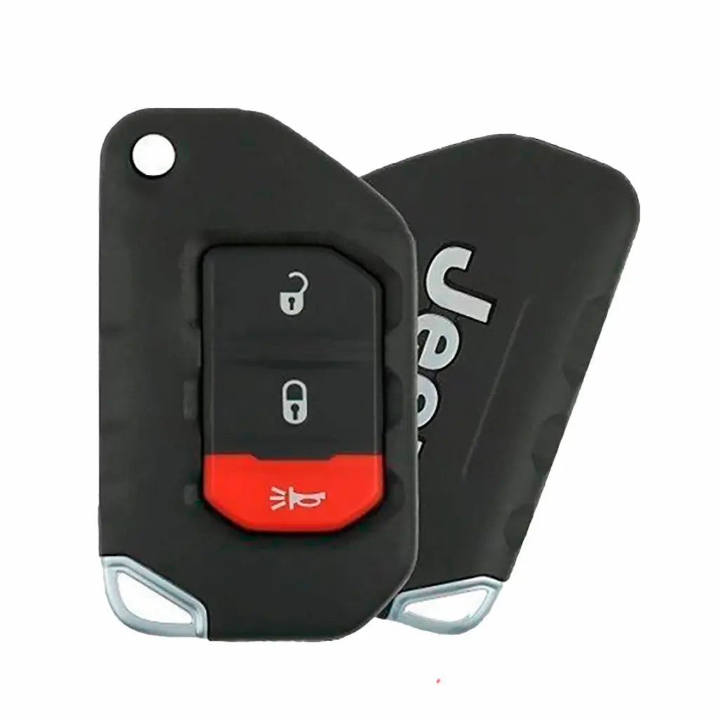 2018-2021 (OEM Refurb) Remote Flip Key for Jeep Wrangler / Gladiator | PN: 68416782AA / OHT1130261
