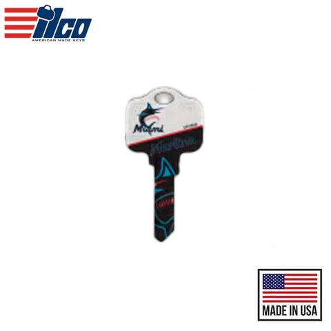 (ILCO) MLB TeamKeys Miami Marlins SC1 Ilco Key Pack x5 Hover Image