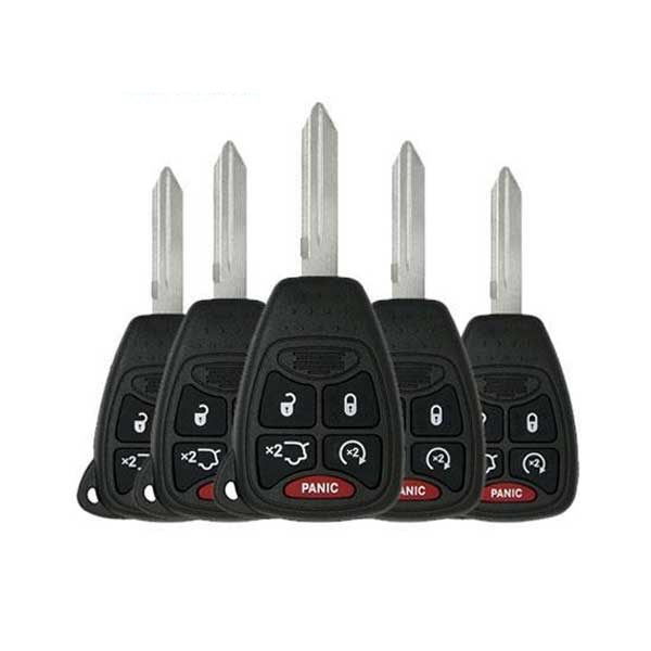 2006-2014 (AFTERMARKET) Remote Head Keys for Jeep Dodge | PN: 57010065AB | OHT692427AA - Pack x5 Hover Image
