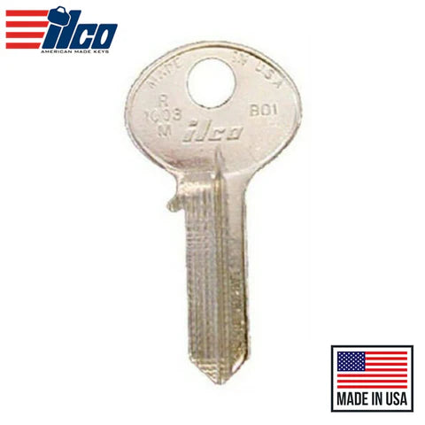 (ILCO) R1003M-BO1 Ilco Bommer Key – Brass Hover Image