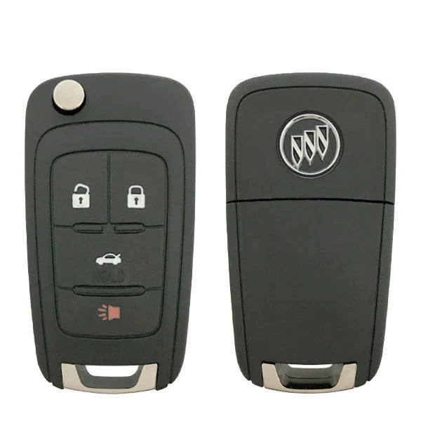 2010-2017 Buick / 4-Button Flip Key / PN: 13504283 / OHT05918179 / HU100 / PEPS (OEM Refurb)