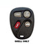 2000-2007 (AFTERMARKET) Keyless Entry Remote SHELL for GM - Cadillac Malibu - SRX | L2C0005T - Black