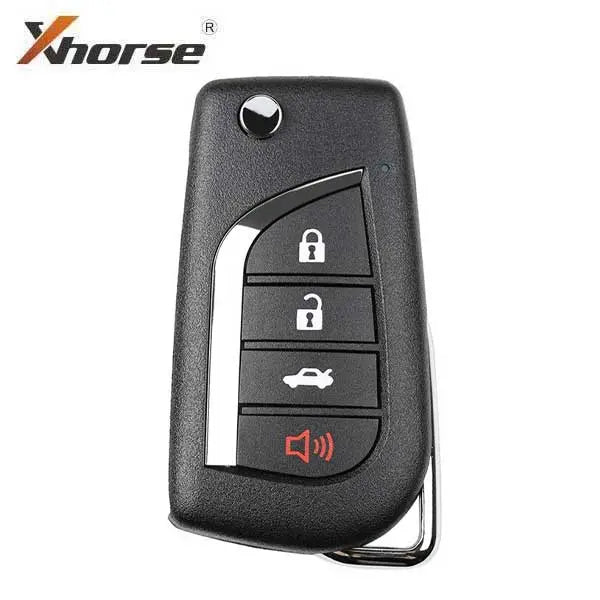 Xhorse - XKTO12EN - Toyota Style - 4 Button Universal Remote Flip Key for VVDI Key Tools  - Replacement for XKTO10EN Main image