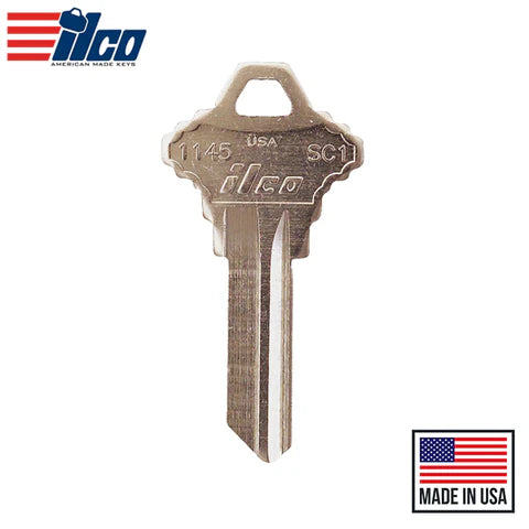 (ILCO) 1145-SC1 Ilco Schlage Key – Brass Hover Image