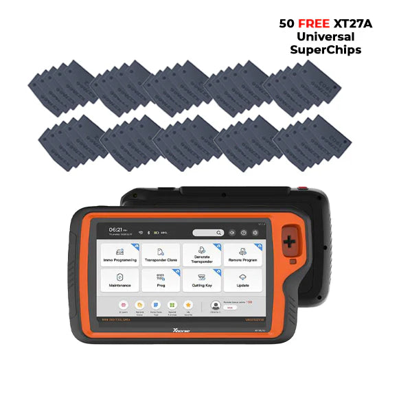 Xhorse - VVDI Key Tool PLUS Tablet: All-In-One ADVANCED Package + 50 FREE XT27A Transponder Chips Hover Image