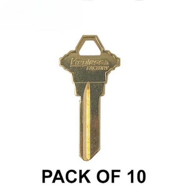 (AFTERMARKET) SC1-B Brass Finish Schlage Key Blanks - Pack 10 Hover Image