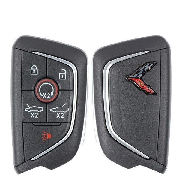 2020 Chevrolet Corvette C8 / 6-Button Smart Key / PN: 13538855 / YG0G20TB1 / Carbon Gray Logo (OEM) Hover Image