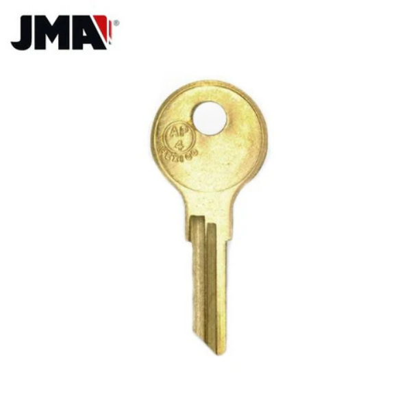 (JMA) CHI-7DE Chicago AP4 / K104 / 104AM 6-Wafer Cabinet Key – Brass Hover Image