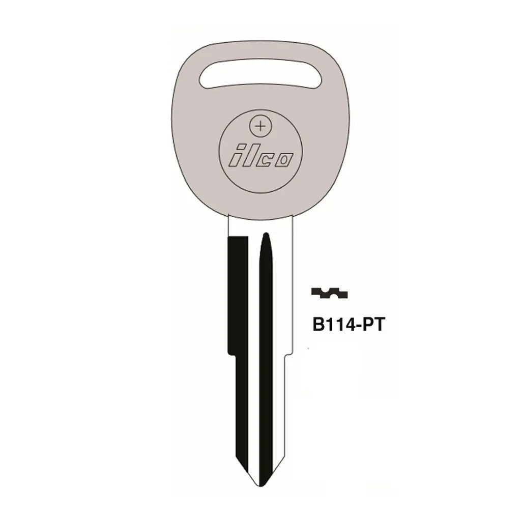 2008-2010 (ILCO) Transponder key for Saturn Vue | B114 (PHILIPS ID 46 GM CIRCLE + Chip)