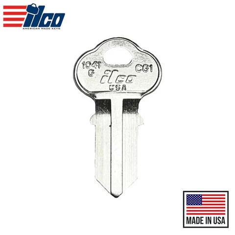 (ILCO) 1041G-CG1 Ilco Chicago Key – Brass Hover Image