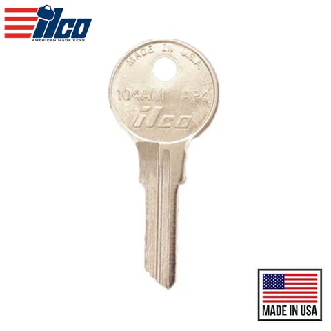 (ILCO) 104AM-AP4 Ilco Chicago Key – Brass