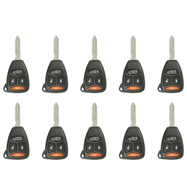 2005-2010 (AFTERMARKET) Remote Head Keys for Chrysler Jeep | PN: 56038749AD | KOBDT04A - Pack x10