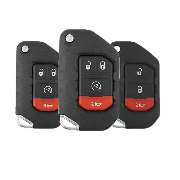 2018-2021 (AFTERMARKET) Remote Flip Keys for Jeep Wrangler | OHT1130261  - Pack x3 Hover Image