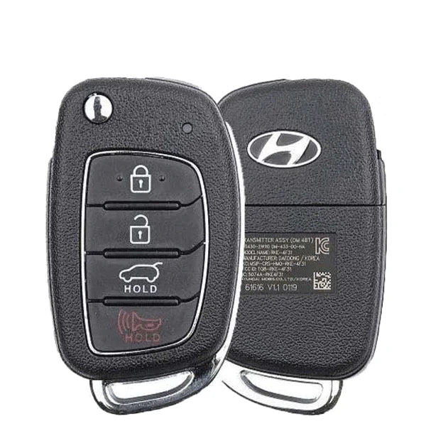 2018-2019 Hyundai Ioniq / 4-Button Flip Key / PN: 95430-G2010 / SY5AERGE04 (OEM) Hover Image