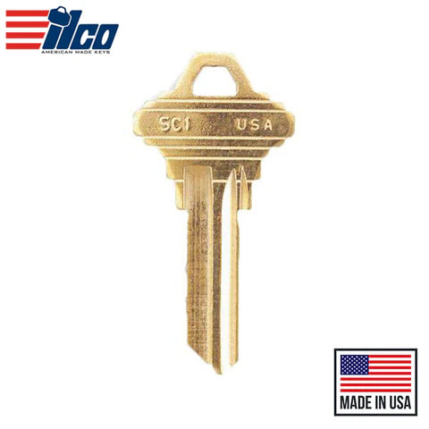 (ILCO) SC1-BR Ilco Schlage Key – Brass Hover Image