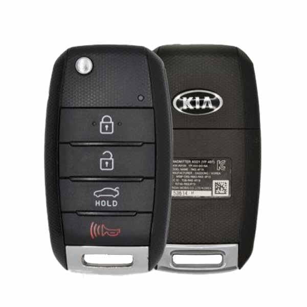 2014-2015 Kia Optima / 4-Button Flip Key / PN: 95430-2T560 / NYODD4TX1306-TFL (OEM Refurb) Hover Image