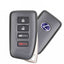 2020-2022 Lexus RX450H / 4-Button Smart Key / PN: 89904-0E190 / HYQ14FLB (Blue Hybrid Logo) (OEM)