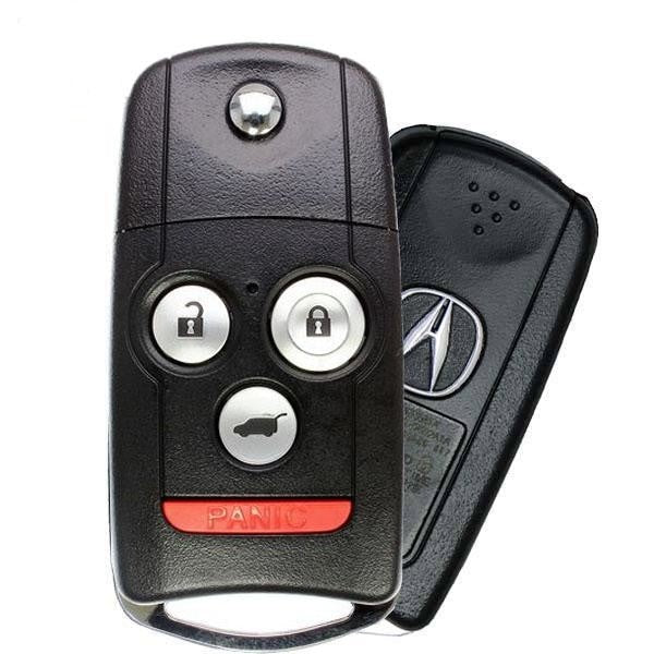 2007-2013 Acura MDX / 4-Button Flip Key / PN: 35111-STX-326 / N5F0602A1A (OEM Refurb) Hover Image