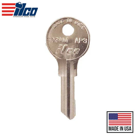 (ILCO) 103AM-AP3 Ilco Chicago Key – Brass