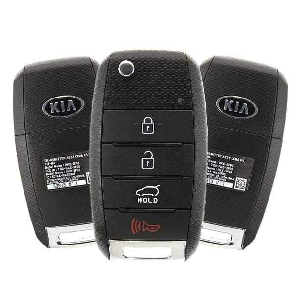 2015-2018 (OEM) Remote Flip Keys for Kia Sedona | PN: 95430-A9100 | TQ8-RKE-4F19 - Pack x3 Hover Image