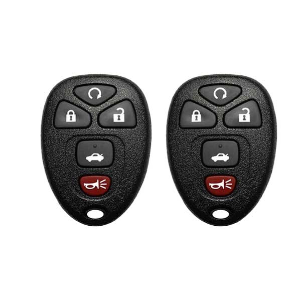 2 x 2004-2013 GM / 5-Button Keyless Entry Remote / PN: 22733524 / KOBGT04A (AFTERMARKET) (Bundle of 2)