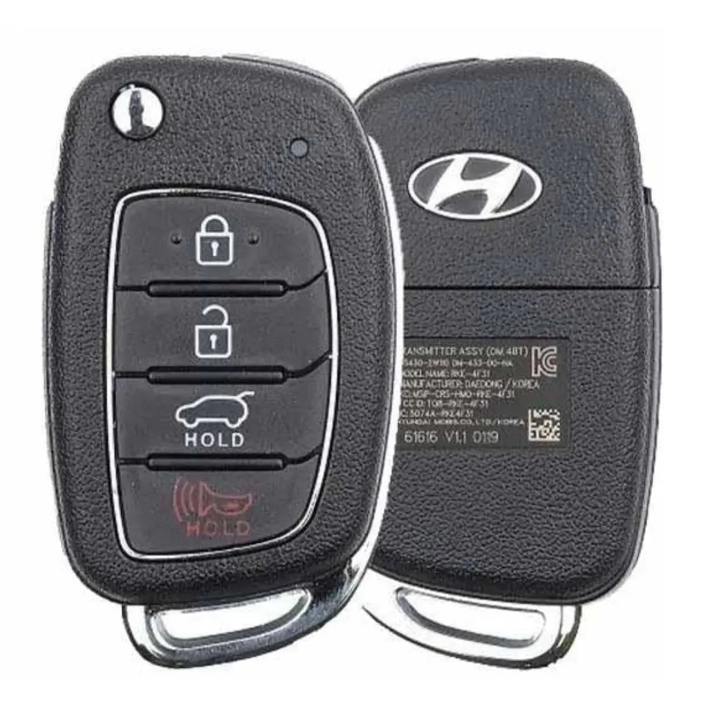 2017 (OEM Refurb) Remote Flip Key for Hyundai Santa Fe | PN: 95430-2W010 / TQ8-RKE-4F31