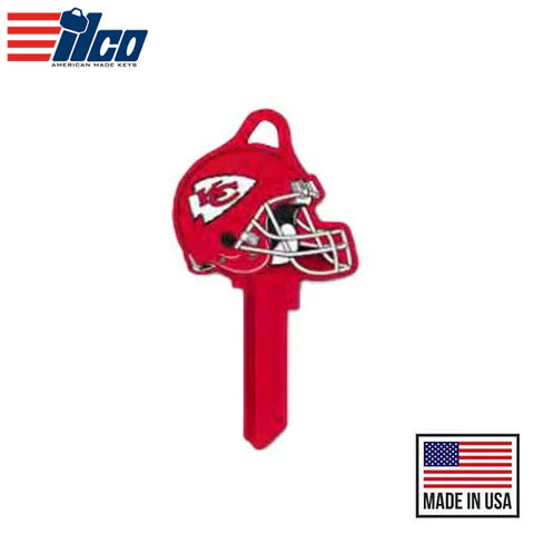 (ILCO) NFL TeamKeys Helmet Edition Kansas City Chiefs SC1 Ilco Key Pack x5