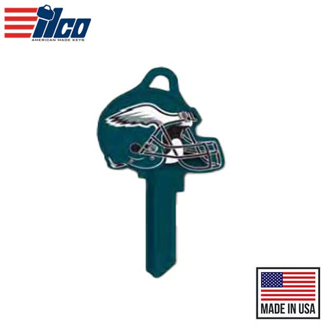 (ILCO) NFL TeamKeys Helmet Edition Philadelphia Eagles KW1 Ilco Key Pack x5